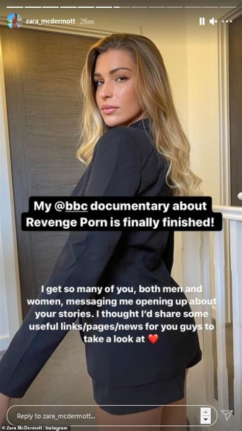 Zara Mcdermott Confirms Her Bbc Revenge Porn Documentary Is Complete