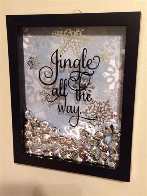 Trim off the leaves and cut the stem to the length that you want. Jingle bell shadow box frame | Christmas shadow boxes ...