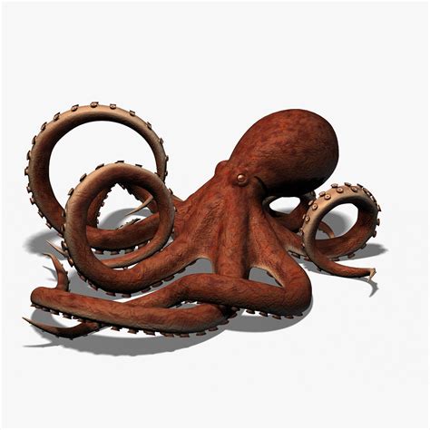 modeled rigged 3d max | Octopus painting, Animal sculptures, Pottery art