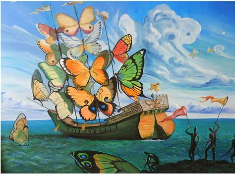 Kunst Salvador Dali Butterfly Canvas Wall Art 30x20