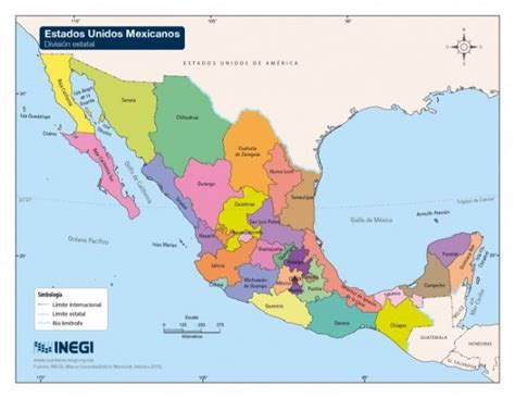 República Mexicana Mapa De Los Estados De México Información Imágenes