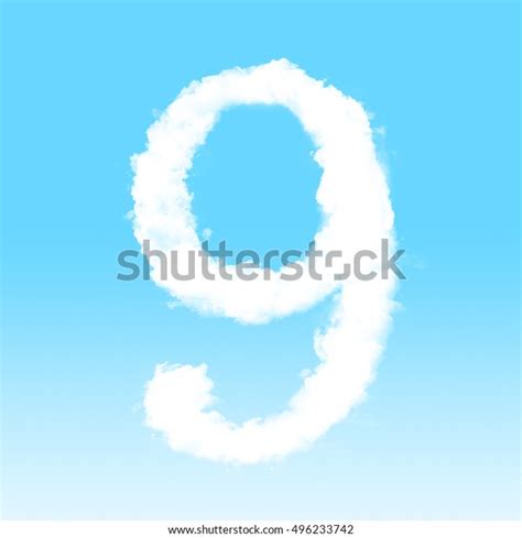 Number Cloud Alphabet Font Sky Background Stock Photo Edit Now 496233742