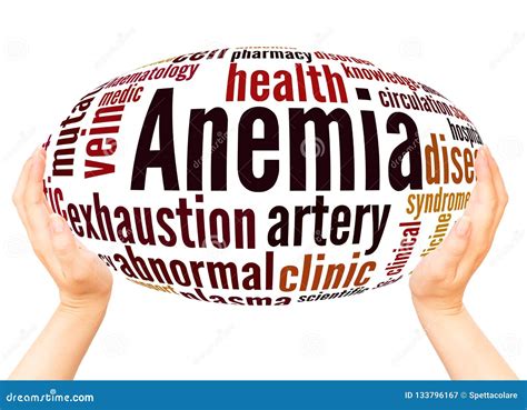 Anemia Word Cloud Hand Sphere Concept Stock Illustration Illustration
