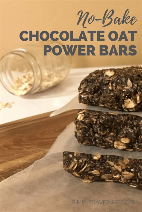 Melt butter in large saucepan over medium heat. No-Bake Chocolate Oat Power Bars - Simple Saver Wife
