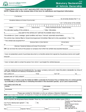 Visit a licensing centre or agent. Statutory declaration of vehicle ownership - Fill Out and ...
