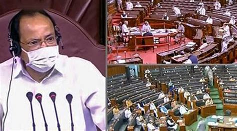 Parliament Today News Fresh Ruckus In Rajya Sabha As Suspended Mps Refuse To Leave House