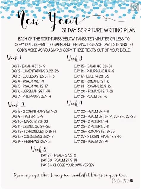 New Year Bible Reading Plan New Year Scripture Scripture Writing Plans