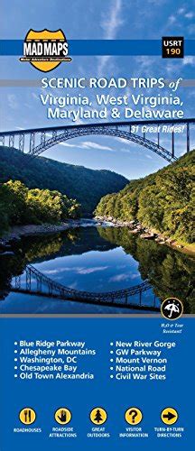 Mad Maps Scenic Road Trips Map Of Virginia East West Virginia
