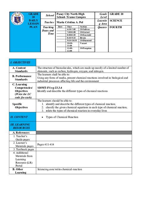 A Detailed Lesson Plan In Science For Grade 9 1 Docx A Detailed Vrogue