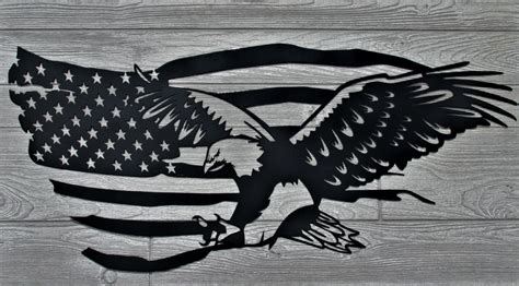American Eagle Black Metal Sign Remington Steel Works