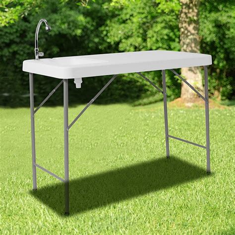 Mdhand Folding Fish Cleaning Table 4 Foot Portable Outdoor Camping