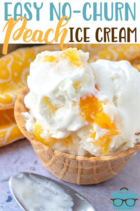 EASY NO CHURN PEACH ICE CREAM The Country Cook