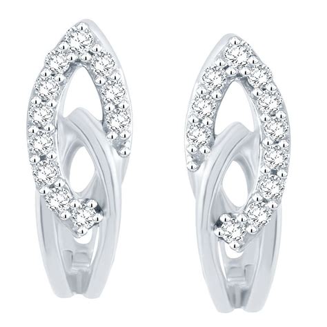 Giantti White Gold 14kt Diamond Womens Hoop Earring Igl Certified 0
