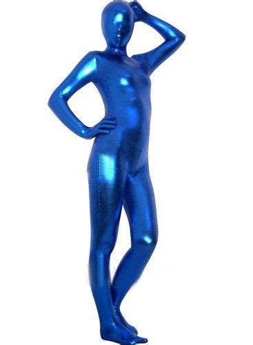 Metallic Blue Skin Suit With Images Zentai Suit Full Body Suit Catsuit