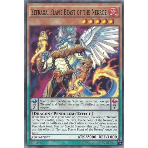 Yu Gi Oh Trading Card Game Yu Gi Oh Zefraxa Flame Beast Of The Nekroz