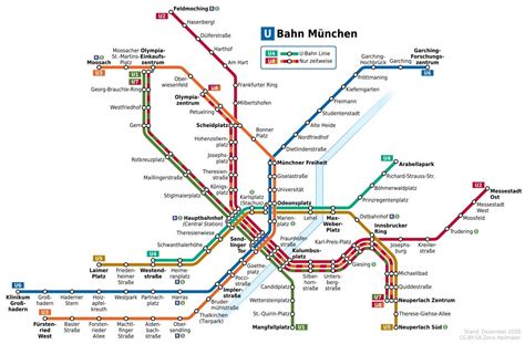 Map Of Munich Metro Metro Lines And Metro Stations Of Munich