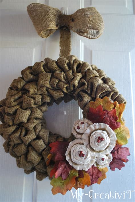 My Creativit Diy Burlap Wreath