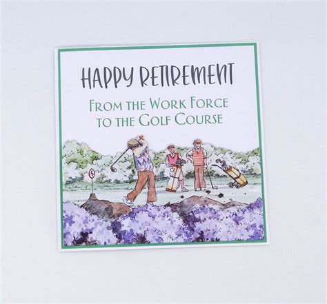 Retirement Card Golf Theme Retirement Card Etsy Uk