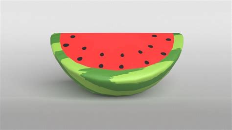 3d Model Watermelon V1 001 Vr Ar Low Poly Cgtrader