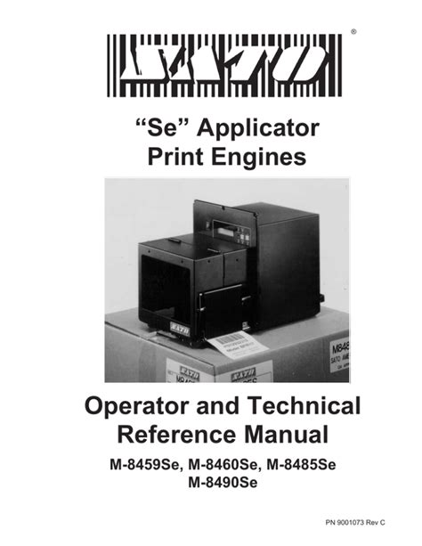 M8490se Printer Operator Manual