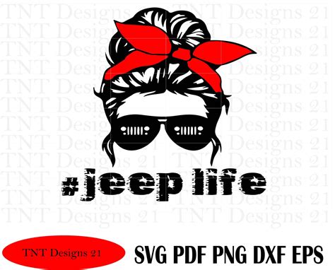 95 Messy Bun Jeep Life Svg Free Crafter Svg File For Cricut
