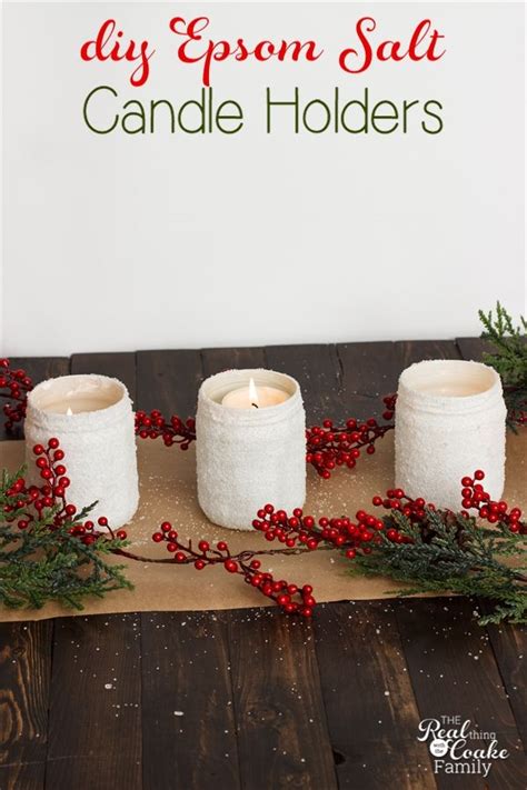 Easy And Beautiful Epsom Salt Candle Holders Candle Holder Crafts