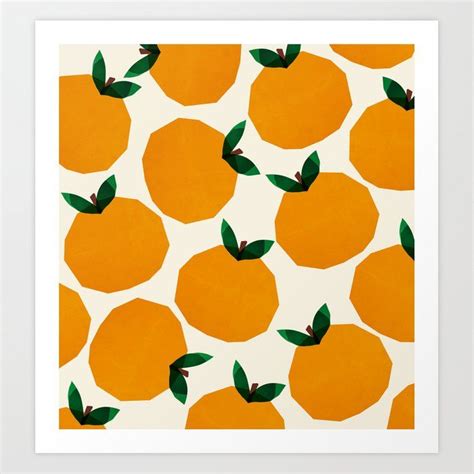 Buy Abstractionorangefruit Art Print By Forgetme Worldwide Shipping