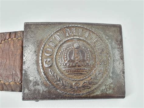 Wwi German Army Belt Buckle With Tab Trade In Military