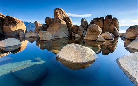 Wallpaper Landscape Water Rock Nature Reflection Sky Stones
