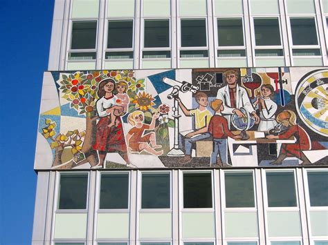Walter Womacka Haus Des Lehrers Berlin 1968 Mosaic Murals Mural