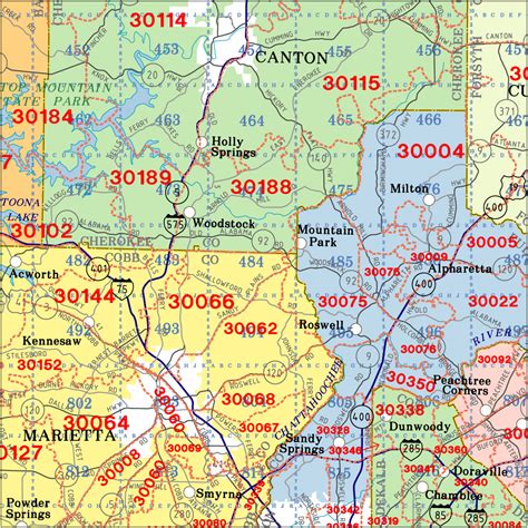 Atlanta Georgia Zip Code Map Campus Map