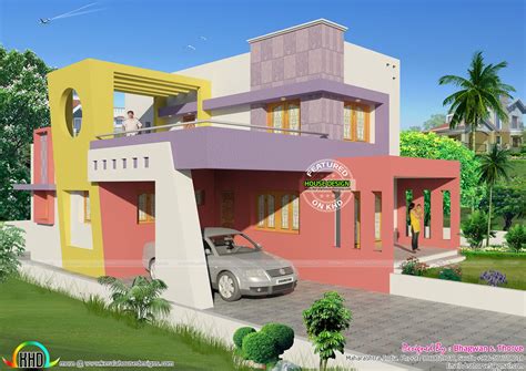 1750 Sq Ft Colorful Modern House Plan Kerala Home Design And Floor
