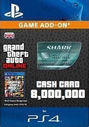 Gta 5 shark card codes and its uses micro transactions could possibly be the most recent buzz word in the gaming business and with gta v on the listing of best sellers, it's rather expected therefore it follows probably the most used requirement for micro transactions. Buy GTA Online Megalodon Shark Cash Card 8.000.000$ PS4 - compare prices