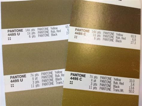 Золотой металлик Pantone Color для печати СпросиСеть