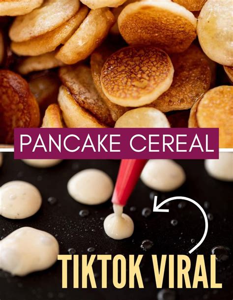 Tiktok Pancake Cereal Viral Breakfast Sweets Mini Pancakes Food