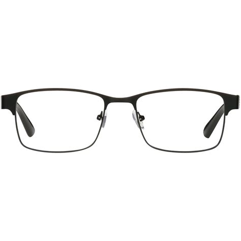 M Readers Men S Ash 1 75 Rectangle Reading Glasses With Case Black Matte