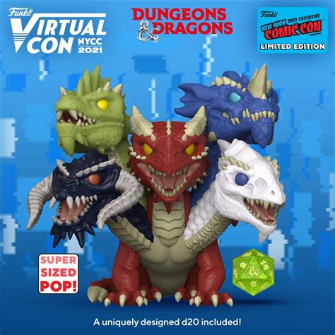 Nycc 2021 Dungeons And Dragons Tiamat Super Sized Funko Pop