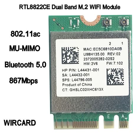 Wircard Rtl Ce Dual Band Ac M Wifi Card Wifi Mudule Bt