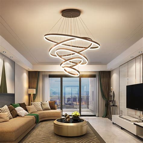 A Beautiful Chandelier Chandelier In Living Room High Ceiling Living