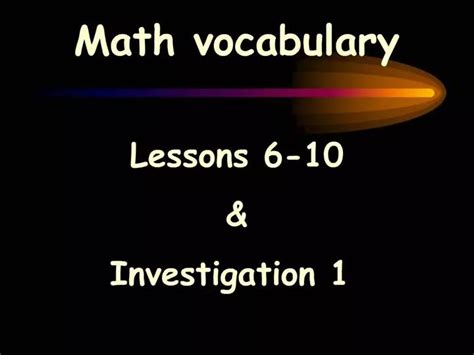 Ppt Math Vocabulary Powerpoint Presentation Free Download Id926134