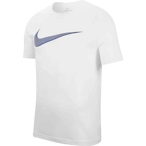 Nike Dri Fit Cotton Swoosh Tee White Soccerpro