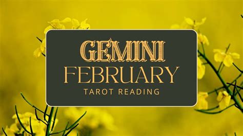 Gemini Monthly Tarot Reading For February 2024 Youtube
