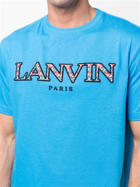 Lanvin Logo Embroidered T Shirt Farfetch