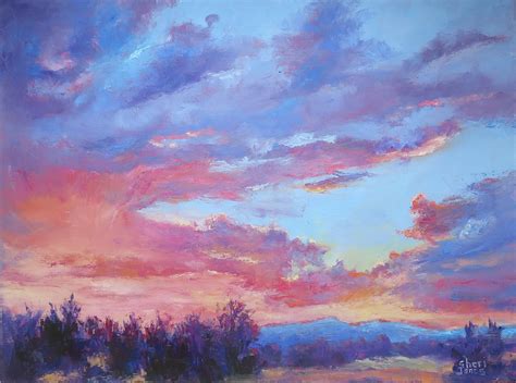 Artists Of Texas Contemporary Paintings And Art Color Infused Sunset