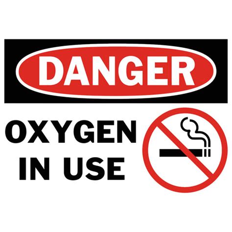 Oxygen In Use Printable Sign Calendar Printable