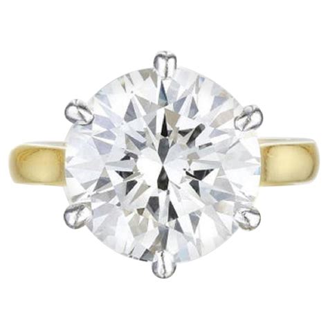 Flawless Gia Carat Round Brilliant Cut Diamond Ring Triple Excellent
