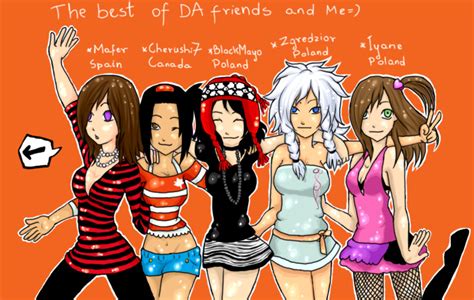 If you are looking for anime drawings friends you've come to the right place. Mine best friends and Me by MMtheMayo on DeviantArt