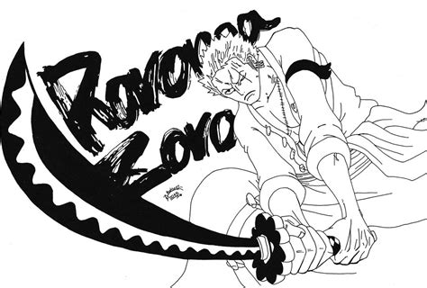 One Piece Roronoa Zoro Lineart By Triigun On Deviantart
