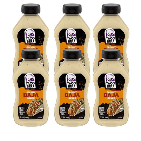 Taco Bell Creamy Baja Sauce 12 Fl.oz. Bottle Made from Jalapeno Peppers