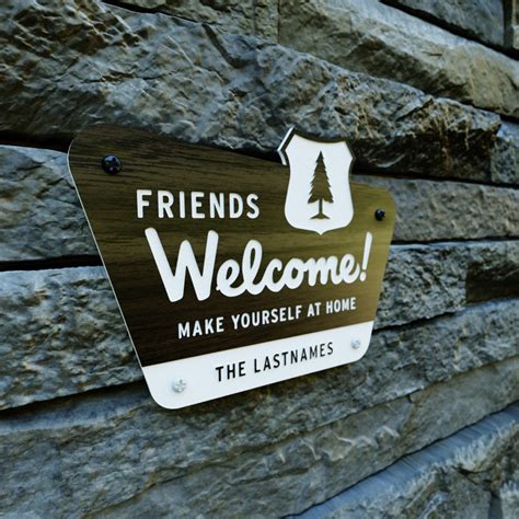 Welcome Sign National Parks Style Custom Text Laser Cut Etsy